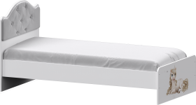 Кровать Каспер с мягкой спинкой и фотопечатью (800х1900) Белый в Таре - tara.katalogmebeli.com | фото