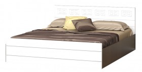 Кровать Корсика-1 1.6 (Венге/Белый глянец) в Таре - tara.katalogmebeli.com | фото