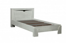 Кровать одинарная 33.07 с настилом "Лючия" (ш. 900)/(бетон пайн белый / венге / белый) в Таре - tara.katalogmebeli.com | фото