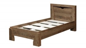 Кровать одинарная 33.07 с настилом "Лючия" (ш. 900)/(кейптаун / венге / белый) в Таре - tara.katalogmebeli.com | фото