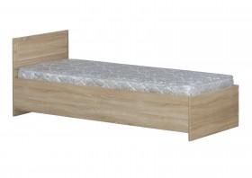 Кровать одинарная 800-2 без матраса (прямые спинки) Дуб Сонома в Таре - tara.katalogmebeli.com | фото
