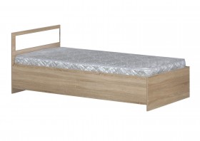 Кровать одинарная 900-2 без матраса (прямые спинки) Дуб Сонома в Таре - tara.katalogmebeli.com | фото
