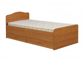 Кровать одинарная с ящиками 800-1 без матраса (круглые спинки) Вишня Оксфорд в Таре - tara.katalogmebeli.com | фото