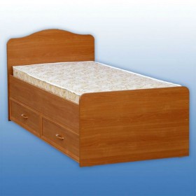 Кровать одинарная 800-2 без матраса (прямые спинки) Дуб Сонома в Таре - tara.katalogmebeli.com | фото 2