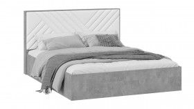 Кровать ПМ «Хилтон» Тип 1 Ателье светлый/Белый в Таре - tara.katalogmebeli.com | фото