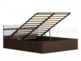 Кровать с подъемным механизмом Нэнси 1,4м (Венге/белый глянец) в Таре - tara.katalogmebeli.com | фото 1