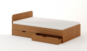 Кровать с ящиками 1200 (Бук темный) в Таре - tara.katalogmebeli.com | фото
