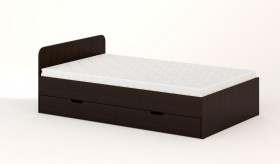 Кровать с ящиками 1200 (Венге) в Таре - tara.katalogmebeli.com | фото