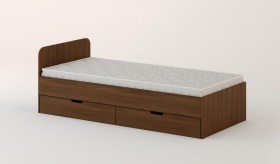 Кровать с ящиками 900 (Орех темный) в Таре - tara.katalogmebeli.com | фото