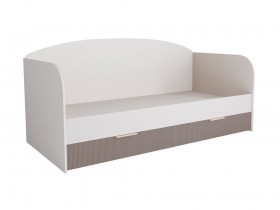 Кровать с ящиками ДКД 2000.1 Лавис (Белый софт/Грей софт/корпус Белый) в Таре - tara.katalogmebeli.com | фото