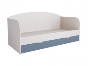 Кровать с ящиками ДКД 2000.1 Лавис (Белый софт/Лазурь софт/корпус Белый) в Таре - tara.katalogmebeli.com | фото 1