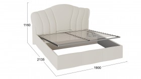Кровать «Сабрина» с мягким изголовьем и ПМ Кашемир 1600 в Таре - tara.katalogmebeli.com | фото
