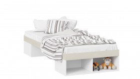 Кровать «Сканди»  Дуб Гарден/Белый в Таре - tara.katalogmebeli.com | фото