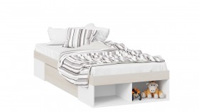 Кровать «Сканди» с ящиком Дуб Гарден/Белый в Таре - tara.katalogmebeli.com | фото