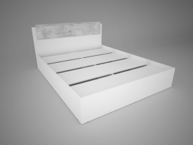 Кровать 1,4м СОРРЕНТО (Белый/Рамбла) в Таре - tara.katalogmebeli.com | фото