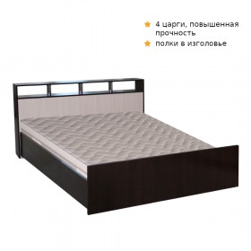 Кровать ТРОЯ 900 Венге-Дуб бел. в Таре - tara.katalogmebeli.com | фото