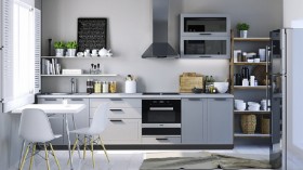 Модульная кухня Глетчер 3 м (Гейнсборо силк/белый) в Таре - tara.katalogmebeli.com | фото 5