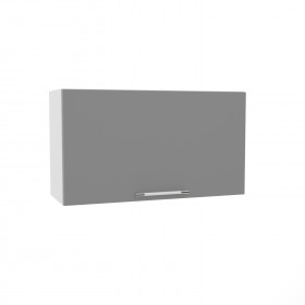 Квадро ВПГ 800 шкаф верхний горизонтальный высокий (Ваниль кожа/корпус Серый) в Таре - tara.katalogmebeli.com | фото