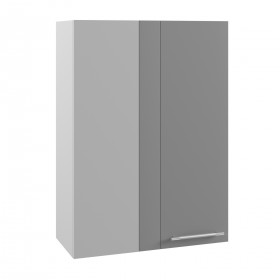 Квадро ВПУ 650 шкаф верхний угловой высокий (Ваниль кожа/корпус Серый) в Таре - tara.katalogmebeli.com | фото