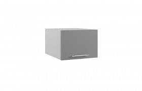 Лофт ГПГ 500 шкаф верхний горизонтальный глубокий (Штукатурка белая/корпус Серый) в Таре - tara.katalogmebeli.com | фото
