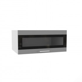 Лофт ГПГСФ 800 шкаф верхний горизонтальный глубокий (Штукатурка белая/корпус Серый) в Таре - tara.katalogmebeli.com | фото