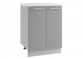 Лофт МС 600 шкаф нижний малой глубины с 2-мя фасадами (Штукатурка белая/корпус Серый) в Таре - tara.katalogmebeli.com | фото