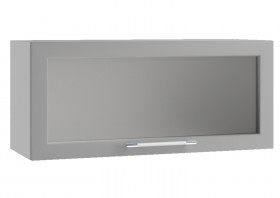 Лофт ПГС 800 шкаф верхний горизонтальный со стеклом Бетон светлый в Таре - tara.katalogmebeli.com | фото