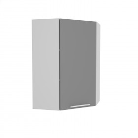 Лофт ВПУ 600 шкаф верхний угловой высокий (Штукатурка белая/корпус Серый) в Таре - tara.katalogmebeli.com | фото