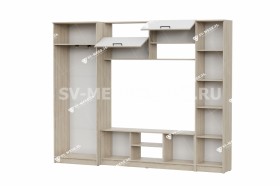 Мебель для гостиной МГС 3 Исполнение 1 Дуб Сонома / Белый в Таре - tara.katalogmebeli.com | фото 3