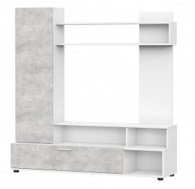 Мебель для гостиной "МГС 9" Белый / Цемент светлый в Таре - tara.katalogmebeli.com | фото