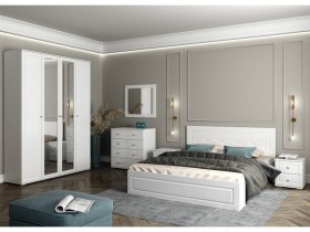 Модульная спальня Барселона (Белый/Белый глянец) в Таре - tara.katalogmebeli.com | фото