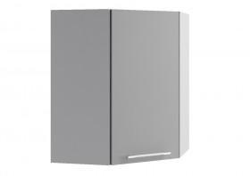 Монца ВПУ 600 Шкаф верхний угловой высокий (Кварц черный/корпус Серый) в Таре - tara.katalogmebeli.com | фото