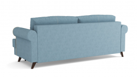 Оливер / диван - кровать 3-х местн. (еврокнижка) (велюр велутто серо-голубой в Таре - tara.katalogmebeli.com | фото 2