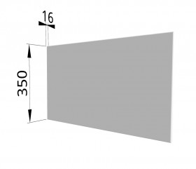 Панель торцевая (для шкафа горизонтального глубокого) ГПГ Ройс (Белый софт) в Таре - tara.katalogmebeli.com | фото