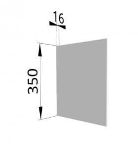 Панель торцевая (для шкафа горизонтального) ПГ Ройс (Белый софт) в Таре - tara.katalogmebeli.com | фото