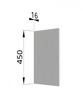 Панель торцевая (для шкафа горизонтального высокого) ВПГ Капля (Белый) в Таре - tara.katalogmebeli.com | фото