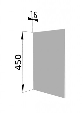 Панель торцевая (для шкафа горизонтального высокого) ВПГ Ройс (Белый софт) в Таре - tara.katalogmebeli.com | фото