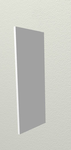 Панель торцевая П Капля (для шкафа верхнего) Белый в Таре - tara.katalogmebeli.com | фото