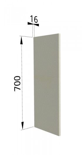 Панель торцевая П Квадро (для шкафа верхнего) Ваниль кожа в Таре - tara.katalogmebeli.com | фото