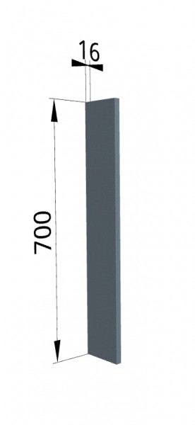 Панель торцевая ПТ 400 Квадро (для шкафа торцевого верхнего) Лунный свет в Таре - tara.katalogmebeli.com | фото