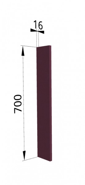 Панель торцевая ПТ 400 Квадро (для шкафа торцевого верхнего) Виноград в Таре - tara.katalogmebeli.com | фото