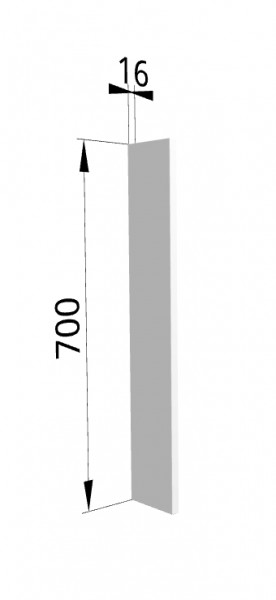 Панель торцевая ПТ 400 Ройс (для шкафа торцевого верхнего) Белый софт в Таре - tara.katalogmebeli.com | фото