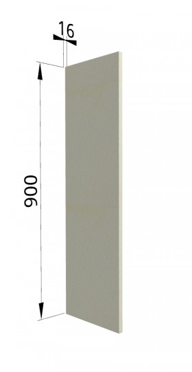 Панель торцевая ВП Квадро (для шкафа верхнего высокого) Ваниль кожа в Таре - tara.katalogmebeli.com | фото
