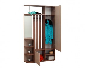Шкаф комбинированный "Кармен - 7" (венге / вудлайн кремовый / зеркало) Вариант №1 в Таре - tara.katalogmebeli.com | фото 5