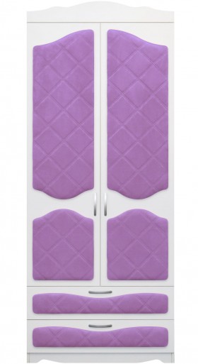 Шкаф 2-х створчатый с ящиками серии Иллюзия 67 Светло-фиолетовый в Таре - tara.katalogmebeli.com | фото