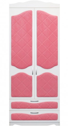 Шкаф 2-х створчатый с ящиками серии Иллюзия 89 Розовый в Таре - tara.katalogmebeli.com | фото
