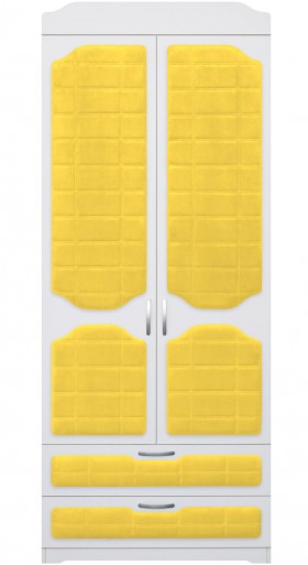 Шкаф 2-х створчатый с ящиками серии Спорт 74 Жёлтый в Таре - tara.katalogmebeli.com | фото