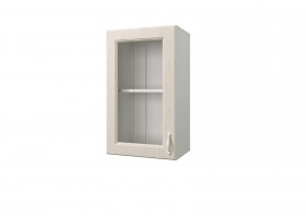 Шкаф с витриной Принцесса (Бежевый/Белый/ширина 400) в Таре - tara.katalogmebeli.com | фото