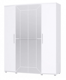 Шкаф 4х дверный Амели 1805 Белый в Таре - tara.katalogmebeli.com | фото