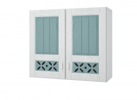 Шкаф 80 с 2-мя Фасадами Камелия (Арктик/Мурено/корпус Белый) в Таре - tara.katalogmebeli.com | фото